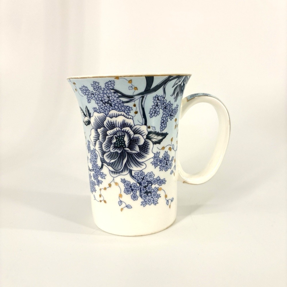 Grace Teaware Tea Cup Coffee Mug White Blue Floral